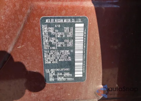 2018 Nissan Armada Platinum z USA, uszkodzony, nr VIN JN8AY2NEXJ9734983